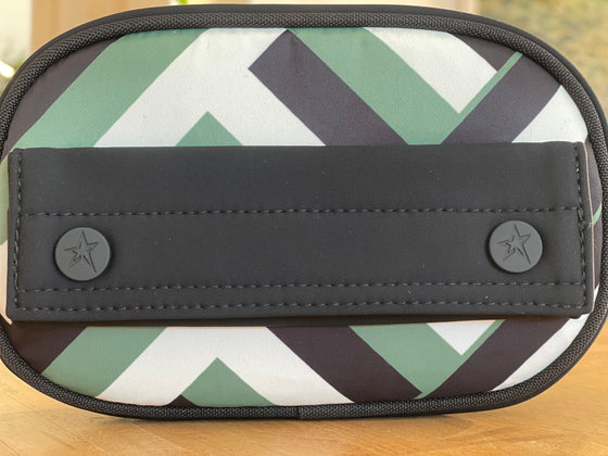 Mittistaska með stjörnu - græn vaffla