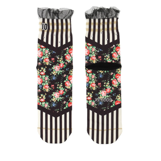 Xpooos sokkar rósir - bestu sokkarnir - sætir sokkar