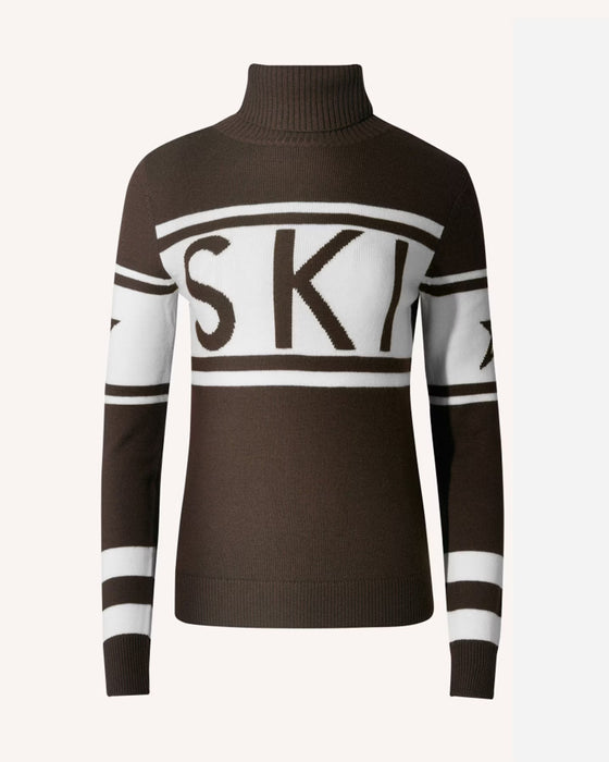 Mjöll skíðapeysa - súkkulaðibrún