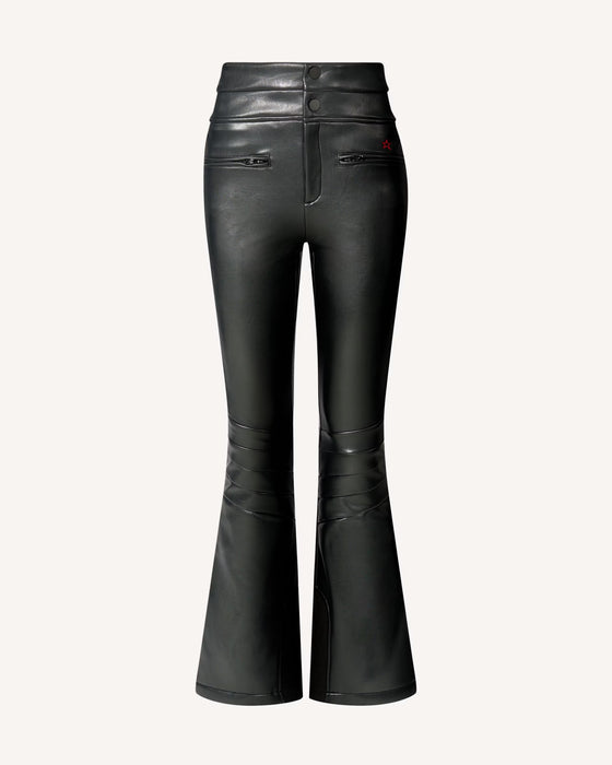 Áróra skíðabuxur - svartar, vegan leður