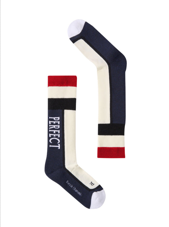 Skíðasokkar - hvítir, bláir, rauðir